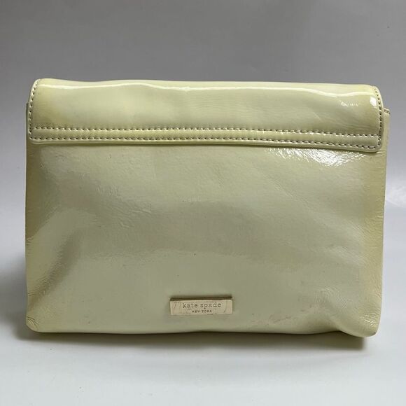 Kate Spade Patent Leather Clutch Gene Brushstroke Flower Colors Paint Bag Purse - Picture 3 of 10